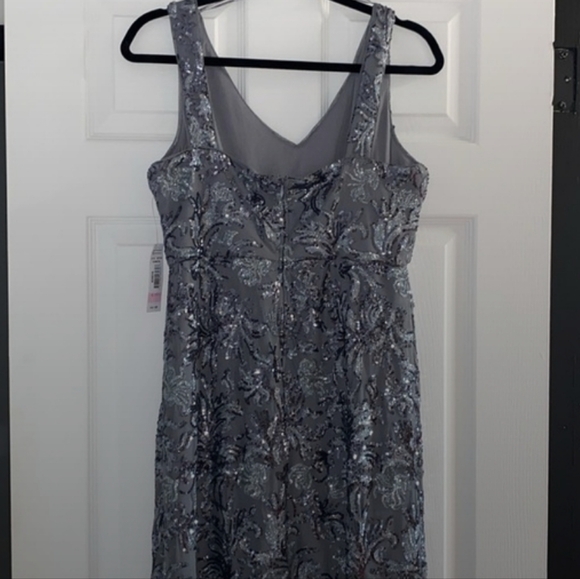 NWT Gray Sequin Gown - Picture 2 of 7